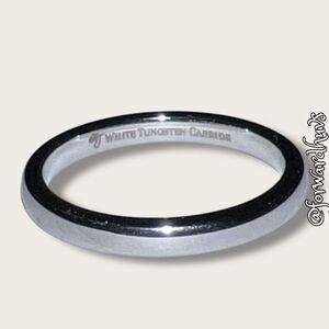 White Tungsten Carbide Size 6 Band